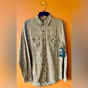 Hurley Small Men’s Tan Plaid lightweight flannel shirt